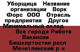 Уборщица › Название организации ­ Ворк Форс, ООО › Отрасль предприятия ­ Другое › Минимальный оклад ­ 24 000 - Все города Работа » Вакансии   . Башкортостан респ.,Мечетлинский р-н